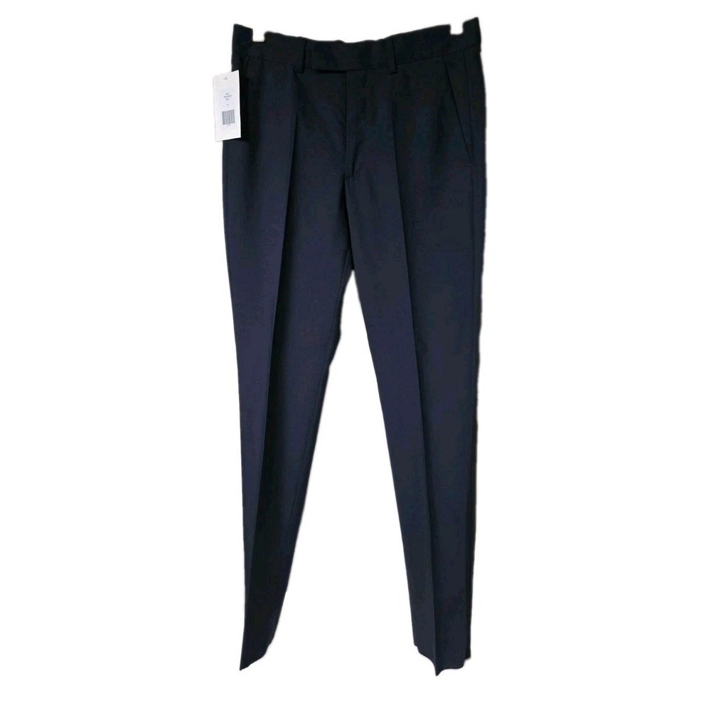 Louis Vuitton Rare Uniform Mens Navy Slim Unhemmed Trousers Size EU 44/US 28 NWT